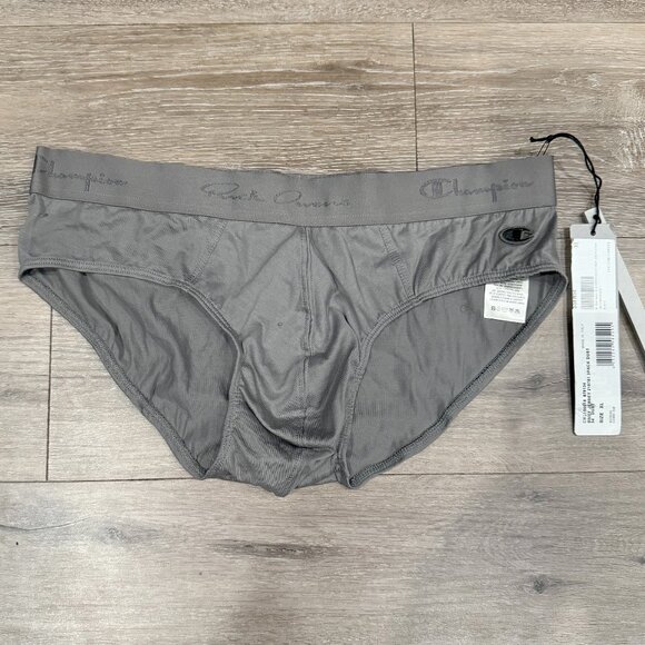 TWO PAIRS - RICK OWENS GREY CHAMPION EDITION ORGANIC COTTON BRIEFs CL SIGNATURE - Picture 1 of 5